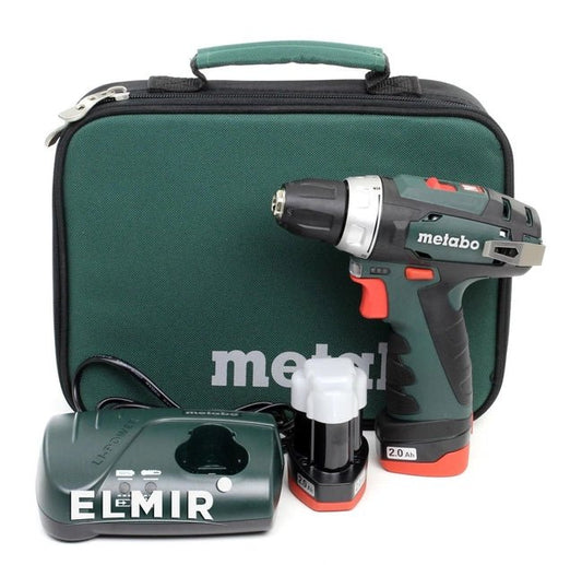 Акумуляторний дриль-шурупокрут Metabo PowerMaxx BS Basic, 2 акумуляторних блоки Li-Power (10.8 В/2.0 А·год) (Сумка) 600079550 (5754) - Metabo - Шуруповерти - ГоркаБуд