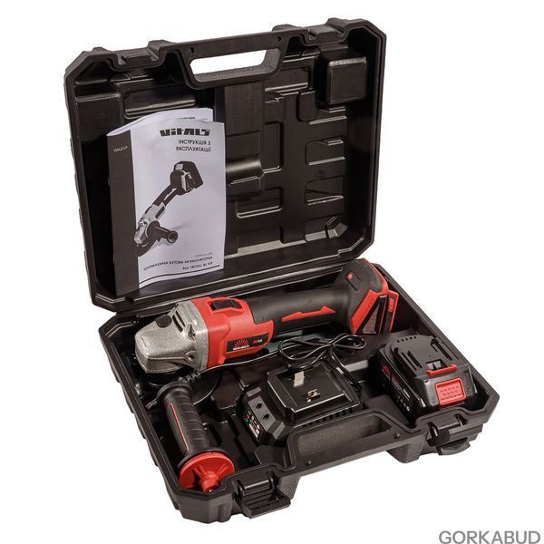 Акумуляторна болгарка Vitals ALs 18125c BL Kit 235327 фото
