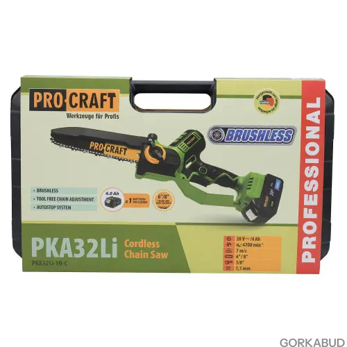 Акумуляторна пила Procraft PKA32Li (з АКБ 20/4 та ЗП 20/1) 030037 фото