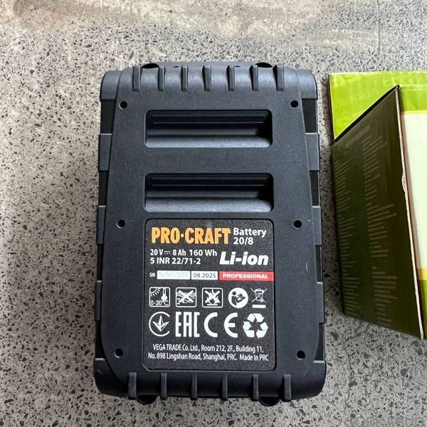Аккумуляторная батарея Procraft (20В, 8Ач) 030211 фото