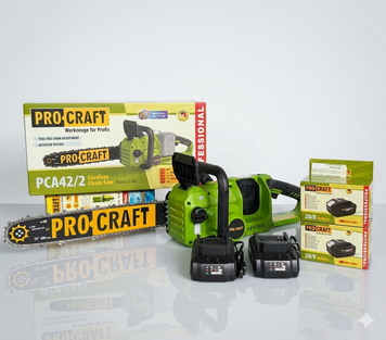 Акумуляторна ланцюгова пила Procraft PCA42/2 (2 АКБ 8А, 2 зарядки) 030422_222 фото