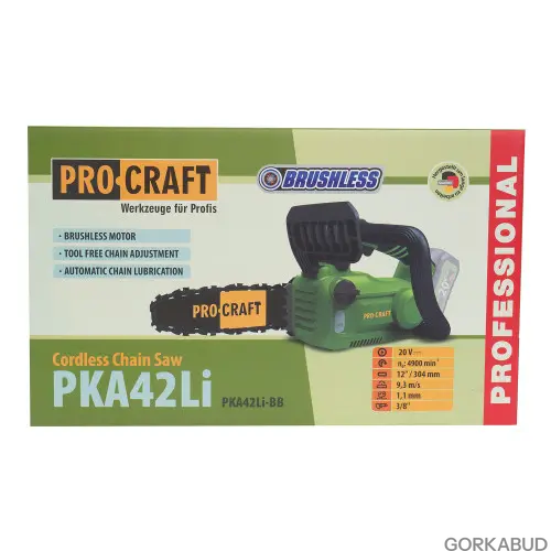 Акумуляторна пила Procraft PKA42Li (з АКБ 20/4 Turbo) 030420_41 фото